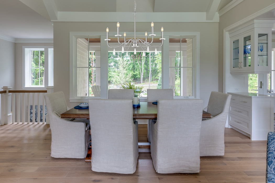 Chandelier Z-Lite 6103-32BN Brushed Nickel Toussant 6 Light Chandelier Z-Lite