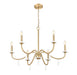 Chandelier Z-Lite 6103-32MGLD Mordern Gold Toussant 6 Light Chandelier Z-Lite