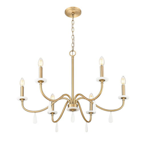 Chandelier Z-Lite 6103-32MGLD Mordern Gold Toussant 6 Light Chandelier Z-Lite