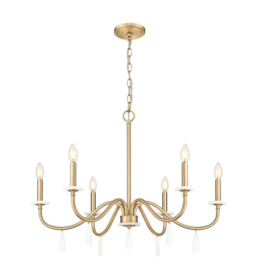 Chandelier Z-Lite 6103-32MGLD Mordern Gold Toussant 6 Light Chandelier Z-Lite