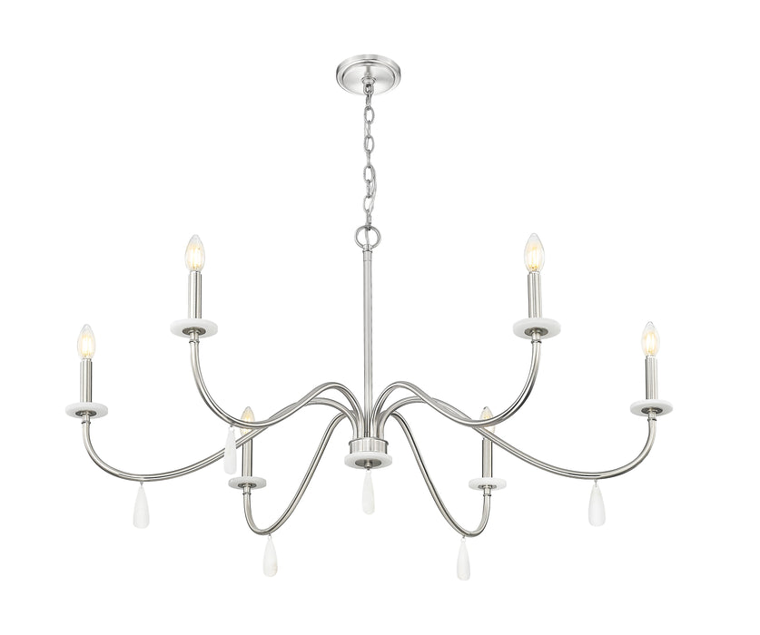 Chandelier Z-Lite 6103-45BN Brushed Nickel Toussant 6 Light Chandelier Z-Lite