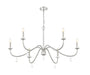 Chandelier Z-Lite 6103-45BN Brushed Nickel Toussant 6 Light Chandelier Z-Lite