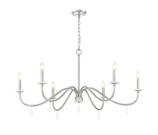 Chandelier Z-Lite 6103-45BN Brushed Nickel Toussant 6 Light Chandelier Z-Lite