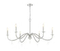 Chandelier Z-Lite 6103-45BN Brushed Nickel Toussant 6 Light Chandelier Z-Lite