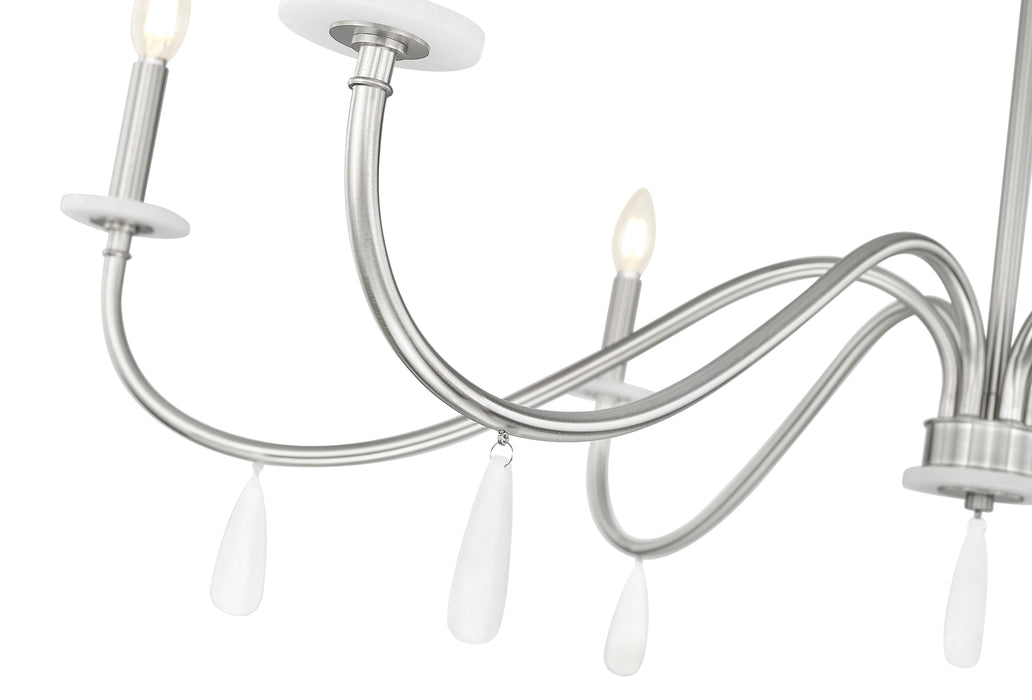 Chandelier Z-Lite 6103-45BN Brushed Nickel Toussant 6 Light Chandelier Z-Lite