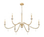 Chandelier Z-Lite 6103-45MGLD Mordern Gold Toussant 6 Light Chandelier Z-Lite