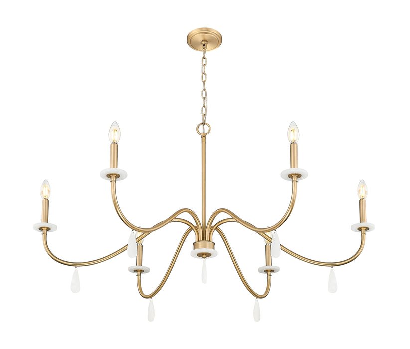 Chandelier Z-Lite 6103-45MGLD Mordern Gold Toussant 6 Light Chandelier Z-Lite