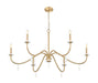Chandelier Z-Lite 6103-45MGLD Mordern Gold Toussant 6 Light Chandelier Z-Lite