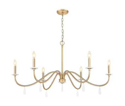 Chandelier Z-Lite 6103-45MGLD Mordern Gold Toussant 6 Light Chandelier Z-Lite