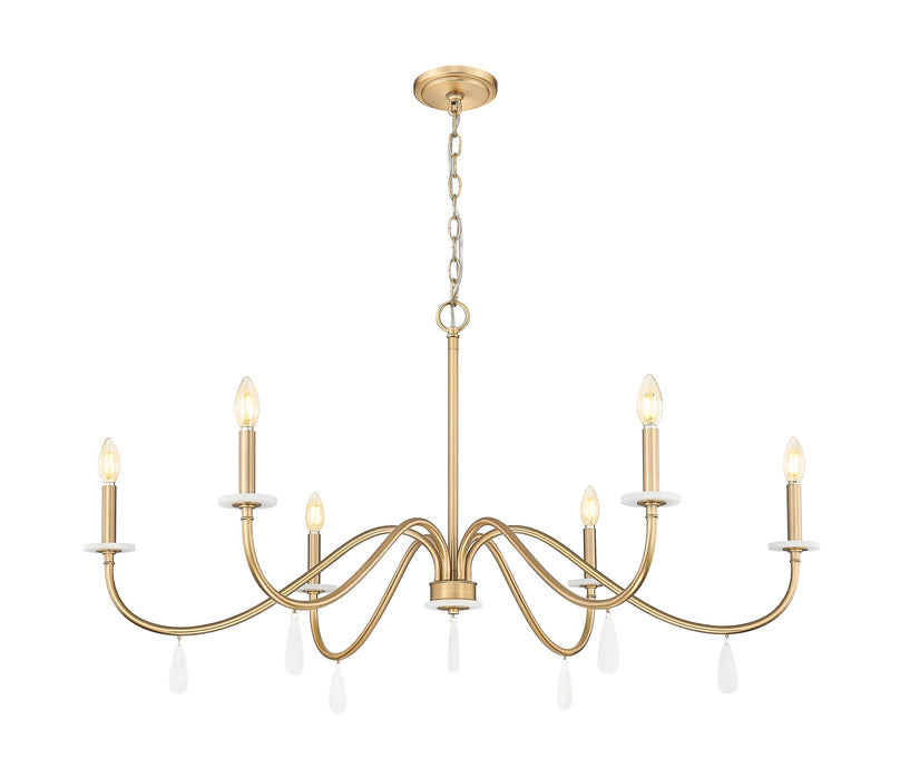 Chandelier Z-Lite 6103-45MGLD Mordern Gold Toussant 6 Light Chandelier Z-Lite