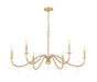Chandelier Z-Lite 6103-45MGLD Mordern Gold Toussant 6 Light Chandelier Z-Lite
