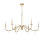 Chandelier Z-Lite 6103-45MGLD Mordern Gold Toussant 6 Light Chandelier Z-Lite
