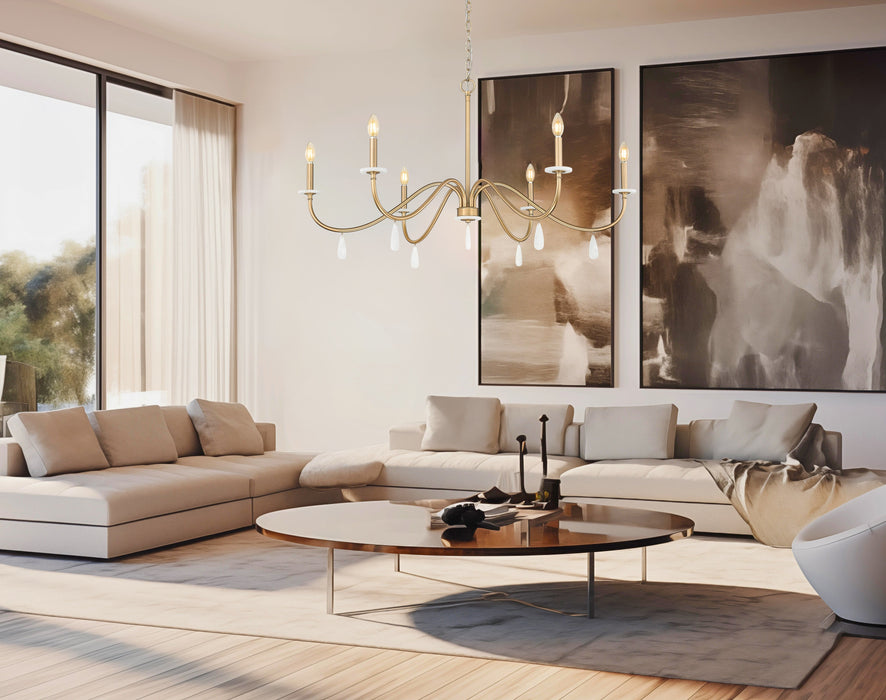 Chandelier Z-Lite 6103-45MGLD Mordern Gold Toussant 6 Light Chandelier Z-Lite