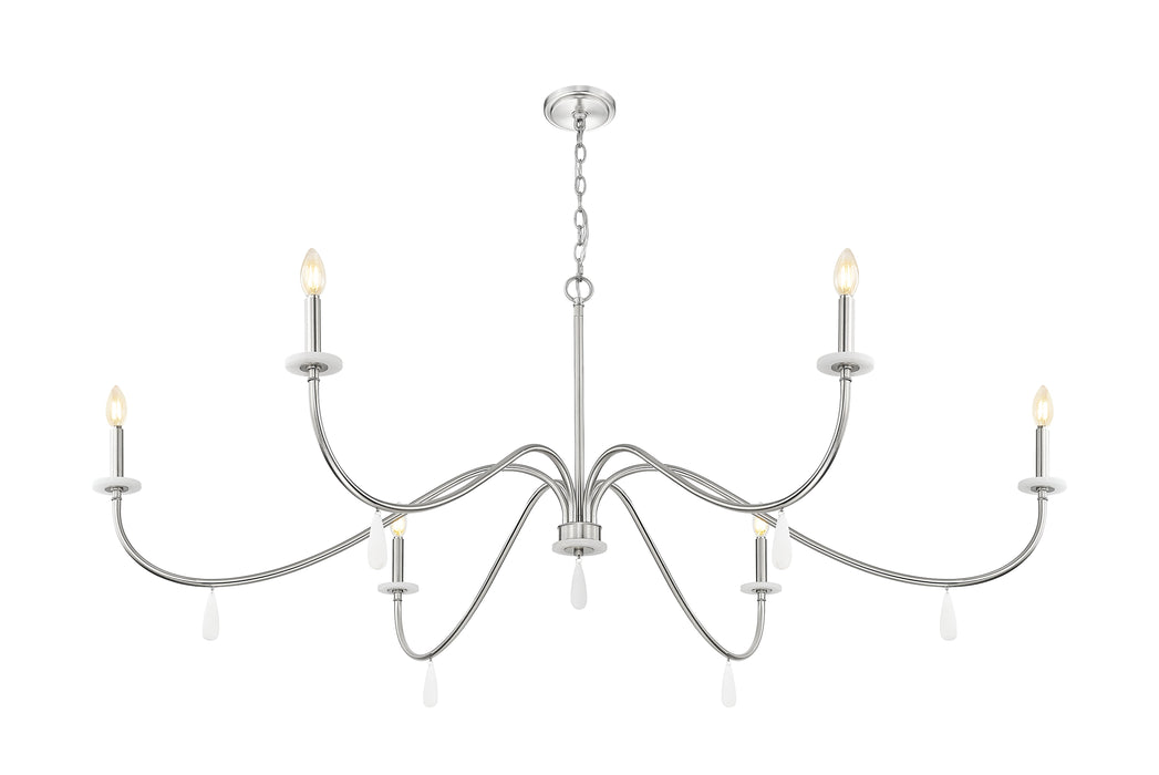 Chandelier Z-Lite 6103-63BN Brushed Nickel Toussant 6 Light Chandelier Z-Lite