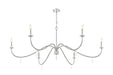 Chandelier Z-Lite 6103-63BN Brushed Nickel Toussant 6 Light Chandelier Z-Lite