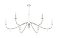 Chandelier Z-Lite 6103-63BN Brushed Nickel Toussant 6 Light Chandelier Z-Lite