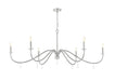Chandelier Z-Lite 6103-63BN Brushed Nickel Toussant 6 Light Chandelier Z-Lite