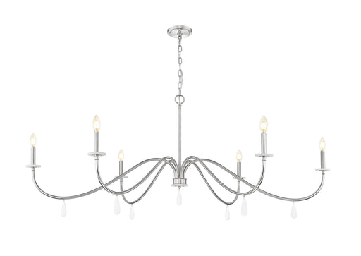 Chandelier Z-Lite 6103-63BN Brushed Nickel Toussant 6 Light Chandelier Z-Lite