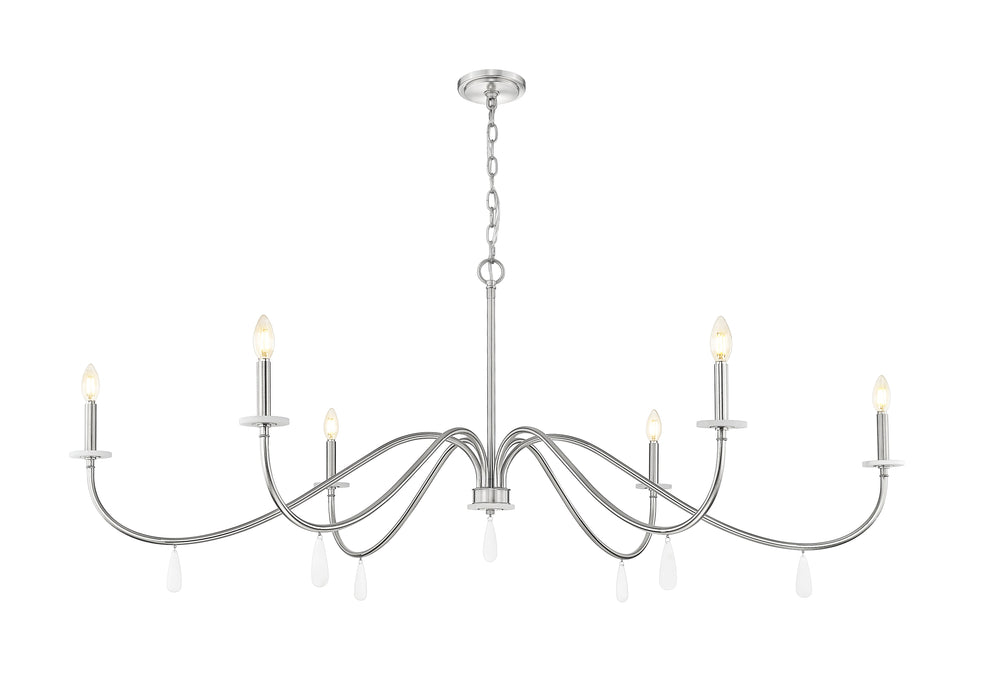 Chandelier Z-Lite 6103-63BN Brushed Nickel Toussant 6 Light Chandelier Z-Lite