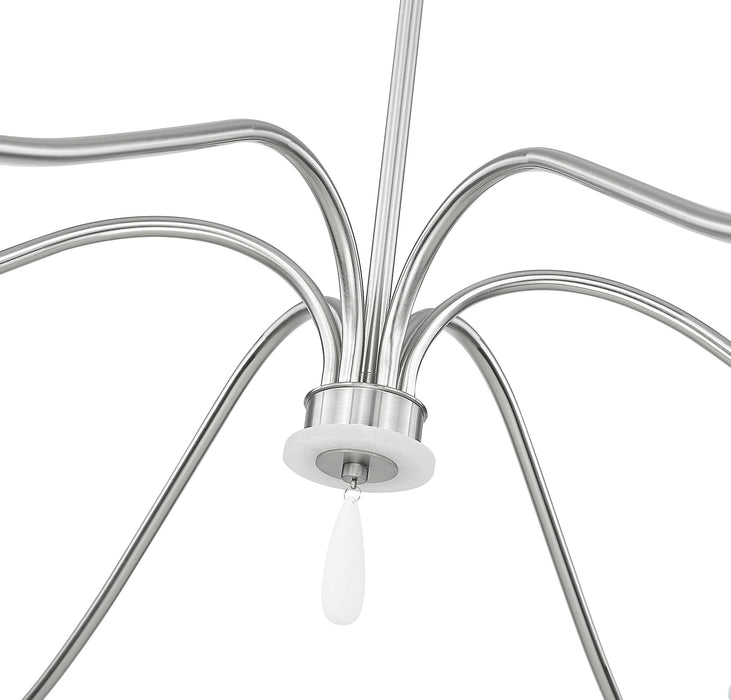 Chandelier Z-Lite 6103-63BN Brushed Nickel Toussant 6 Light Chandelier Z-Lite