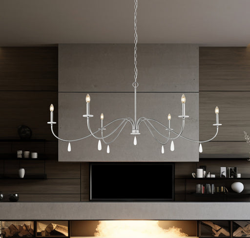 Chandelier Z-Lite 6103-63BN Brushed Nickel Toussant 6 Light Chandelier Z-Lite