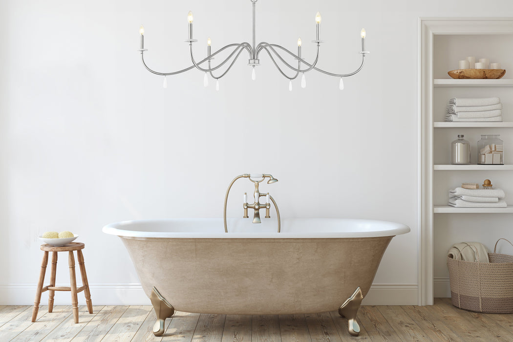 Chandelier Z-Lite 6103-63BN Brushed Nickel Toussant 6 Light Chandelier Z-Lite