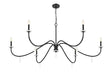 Chandelier Z-Lite 6103-63MB Matte Black Toussant 6 Light Chandelier Z-Lite