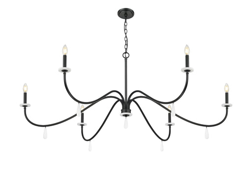 Chandelier Z-Lite 6103-63MB Matte Black Toussant 6 Light Chandelier Z-Lite