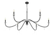 Chandelier Z-Lite 6103-63MB Matte Black Toussant 6 Light Chandelier Z-Lite