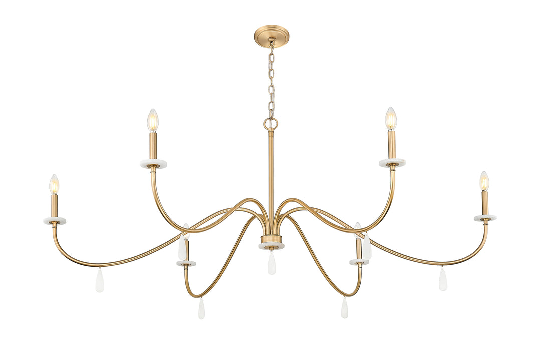 Chandelier Z-Lite 6103-63MGLD Mordern Gold Toussant 6 Light Chandelier Z-Lite