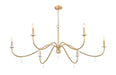 Chandelier Z-Lite 6103-63MGLD Mordern Gold Toussant 6 Light Chandelier Z-Lite