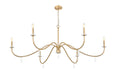 Chandelier Z-Lite 6103-63MGLD Mordern Gold Toussant 6 Light Chandelier Z-Lite