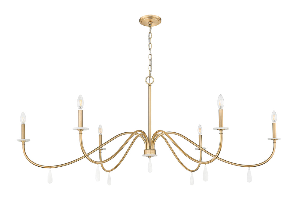 Chandelier Z-Lite 6103-63MGLD Mordern Gold Toussant 6 Light Chandelier Z-Lite