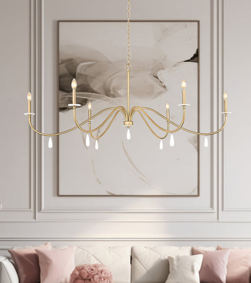 Chandelier Z-Lite 6103-63MGLD Mordern Gold Toussant 6 Light Chandelier Z-Lite