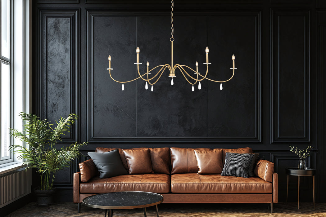 Chandelier Z-Lite 6103-63MGLD Mordern Gold Toussant 6 Light Chandelier Z-Lite