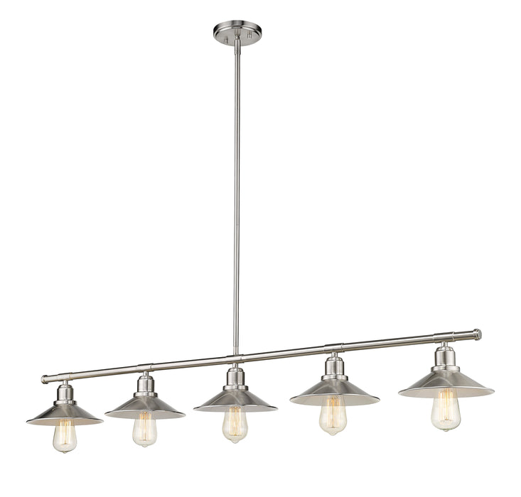 Linear Chandelier Z-Lite 613-5L-BN Brushed Nickel Casa 5 Light Linear Chandelier Z-Lite