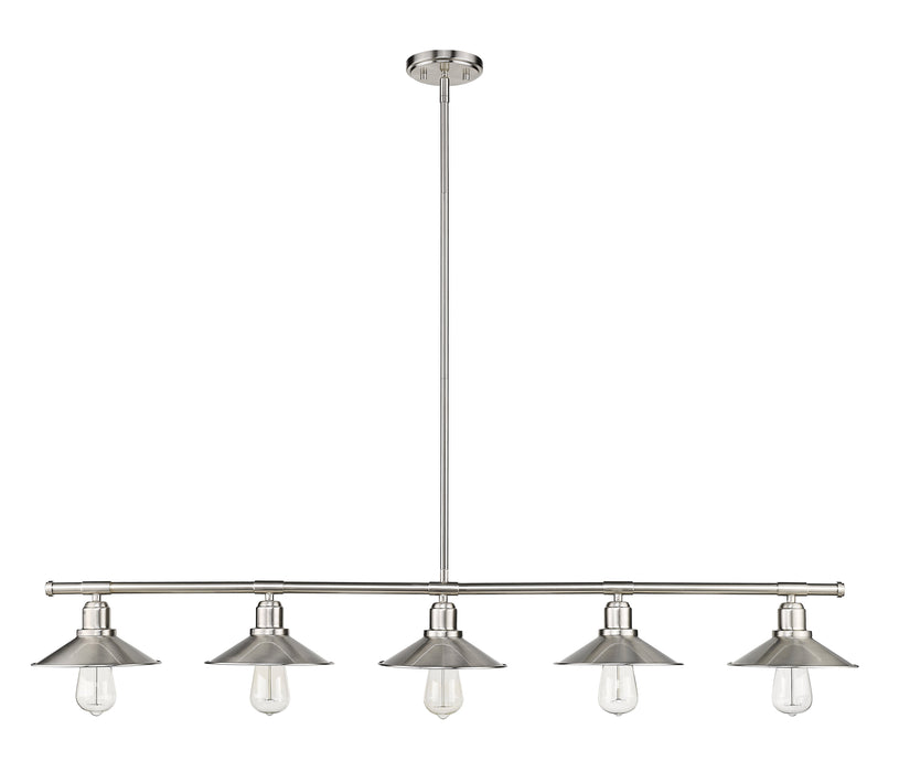Linear Chandelier Z-Lite 613-5L-BN Brushed Nickel Casa 5 Light Linear Chandelier Z-Lite