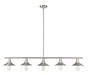 Linear Chandelier Z-Lite 613-5L-BN Brushed Nickel Casa 5 Light Linear Chandelier Z-Lite
