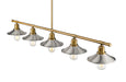 Linear Chandelier Z-Lite 613-5L-FB+BN Foundry Brass Casa 5 Light Linear Chandelier Z-Lite