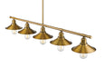Linear Chandelier Z-Lite 613-5L-FB Foundry Brass Casa 5 Light Linear Chandelier Z-Lite