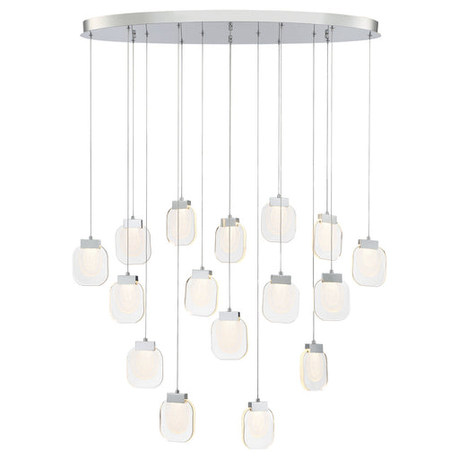 Eurofase 37194-027 Paget 44" Chrome LED Chandelier