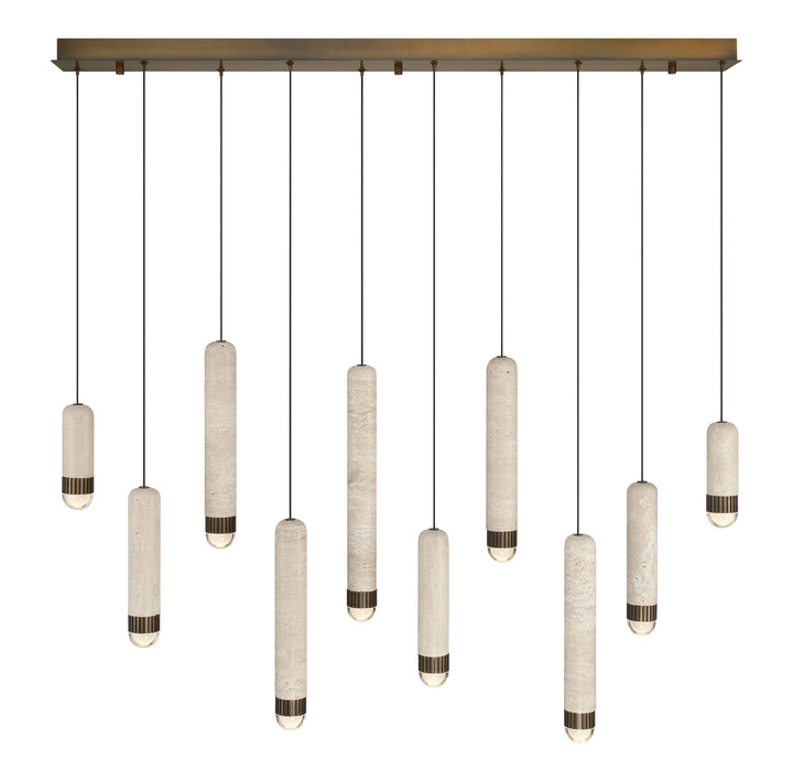 Eurofase 50129-027 Cambre 50" Antique Brass LED Chandelier