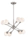 Chandelier Z-Lite 616-8C-BN Brushed Nickel Tian 8 Light Chandelier Z-Lite