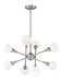 Chandelier Z-Lite 616-8C-BN Brushed Nickel Tian 8 Light Chandelier Z-Lite