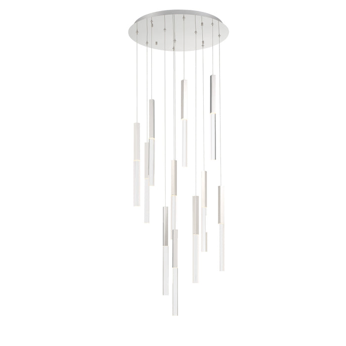 Eurofase 46477-026 Benicio 22" Polished Nickel LED Chandelier