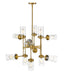 Chandelier Z-Lite 617-12FB Foundry Brass Calliope 12 Light Chandelier Z-Lite