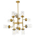 Chandelier Z-Lite 617-12FB Foundry Brass Calliope 12 Light Chandelier Z-Lite