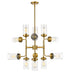 Chandelier Z-Lite 617-12FB Foundry Brass Calliope 12 Light Chandelier Z-Lite