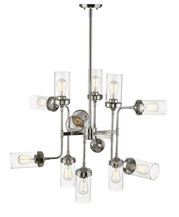 Chandelier Z-Lite 617-12PN Polished Nickel Calliope 12 Light Chandelier Z-Lite