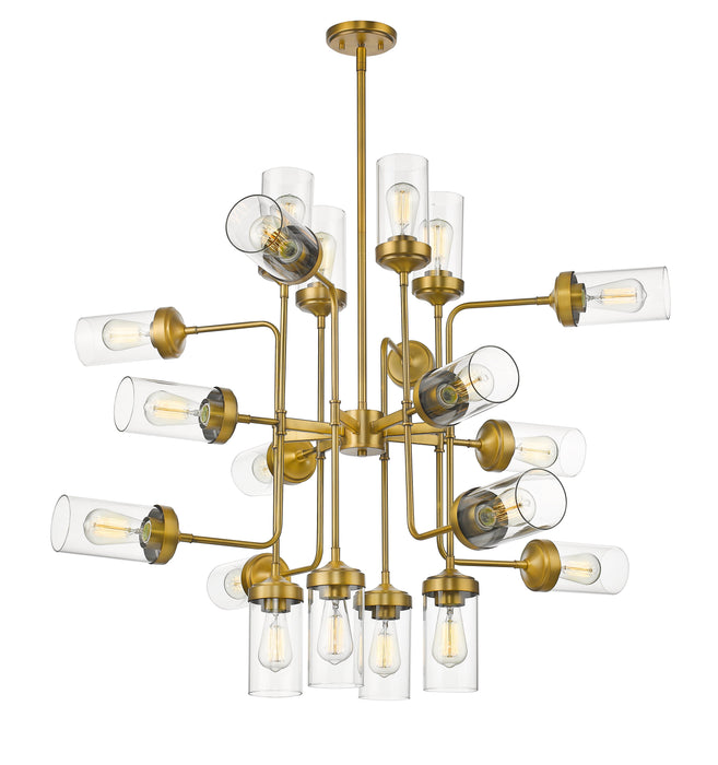 Chandelier Z-Lite 617-20FB Foundry Brass Calliope 20 Light Chandelier Z-Lite